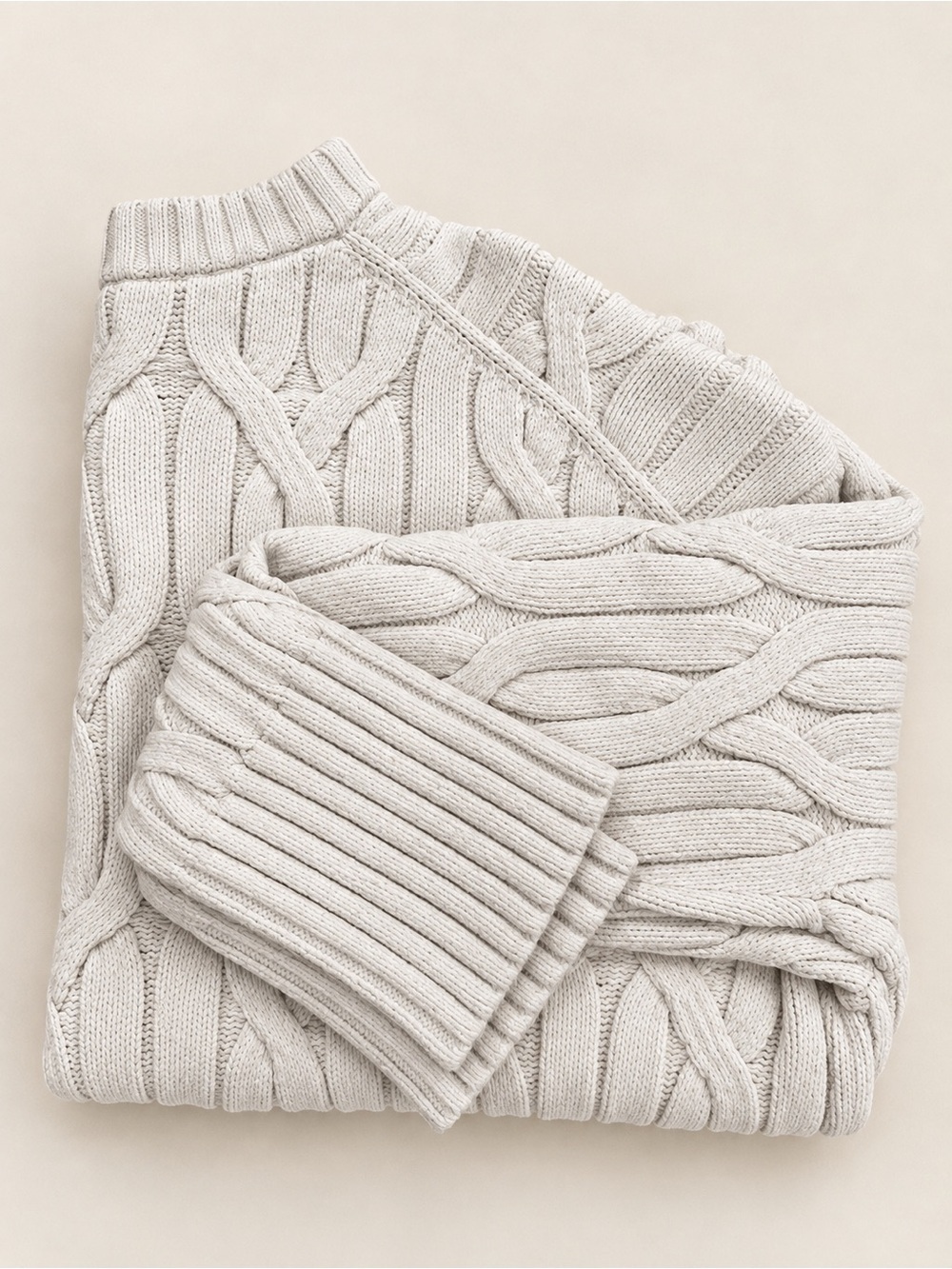 NWT Lululemon Cable-Knit Oversized Crewneck Sweater Bone Size S - Picture 4 of 13